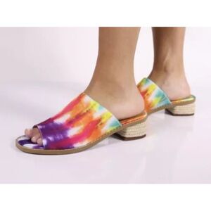 J.Renee rainbow mule slippers size 10M